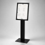 Podświetlany stojak na menu LED 4 x A4 Czarny – wolnostojący stojak informacyjny